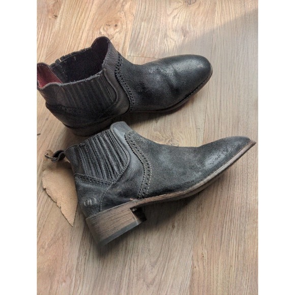 Bed Stu Ellice Low Chelsea Wester Boots Womens 7 Rough Oiled Suede - Picture 10 of 13